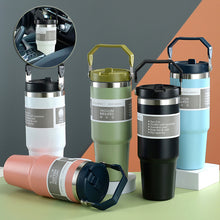 Load image into Gallery viewer, Portable Car Cup Stainless Steel Cup Travel Sports Water Bottle
