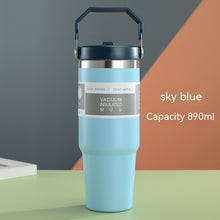 Load image into Gallery viewer, Portable Car Cup Stainless Steel Cup Travel Sports Water Bottle
