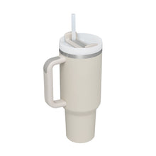 Load image into Gallery viewer, 40 Oz Tumbler With Handle Straw Insulated, Stainless Steel Spill Proof Vacuum Coffee Cup Tumbler With Lid Tapered Mug Gifts For Valentine Lover Suitable For Car Gym Office Travel
