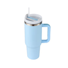 Load image into Gallery viewer, 40 Oz Tumbler With Handle Straw Insulated, Stainless Steel Spill Proof Vacuum Coffee Cup Tumbler With Lid Tapered Mug Gifts For Valentine Lover Suitable For Car Gym Office Travel
