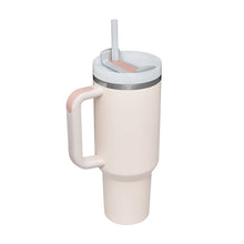 Load image into Gallery viewer, 40 Oz Tumbler With Handle Straw Insulated, Stainless Steel Spill Proof Vacuum Coffee Cup Tumbler With Lid Tapered Mug Gifts For Valentine Lover Suitable For Car Gym Office Travel
