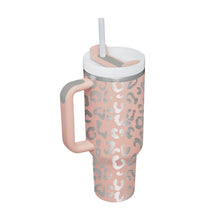 Load image into Gallery viewer, 40 Oz Tumbler With Handle Straw Insulated, Stainless Steel Spill Proof Vacuum Coffee Cup Tumbler With Lid Tapered Mug Gifts For Valentine Lover Suitable For Car Gym Office Travel
