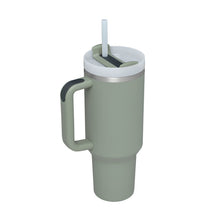 Load image into Gallery viewer, 40 Oz Tumbler With Handle Straw Insulated, Stainless Steel Spill Proof Vacuum Coffee Cup Tumbler With Lid Tapered Mug Gifts For Valentine Lover Suitable For Car Gym Office Travel
