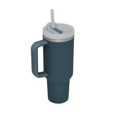 Load image into Gallery viewer, 40 Oz Tumbler With Handle Straw Insulated, Stainless Steel Spill Proof Vacuum Coffee Cup Tumbler With Lid Tapered Mug Gifts For Valentine Lover Suitable For Car Gym Office Travel
